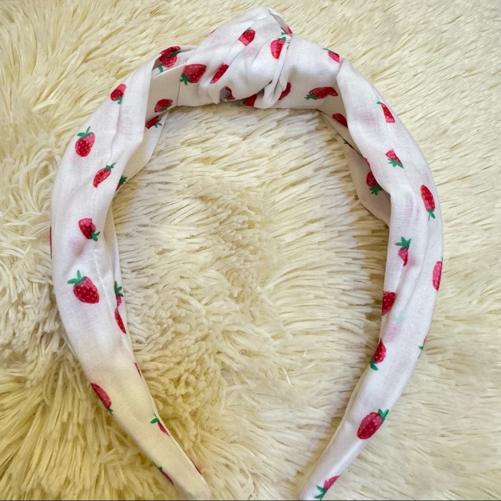 J.Crew Knot Headband Strawberry
